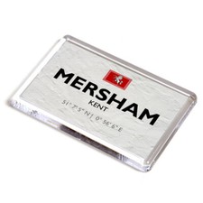 FRIDGE MAGNET - Mersham, Kent - Lat/Long TR0539