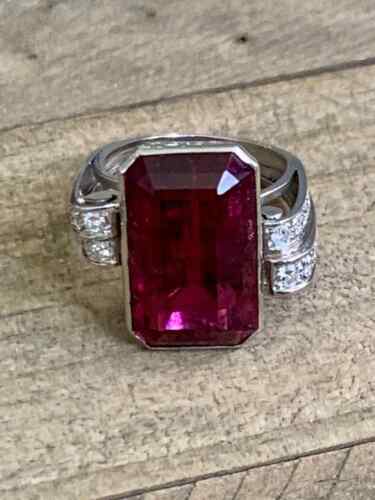 Vintage emerald cut pink - cut,