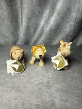 Lot of 3 Wooden Anamalz Lion