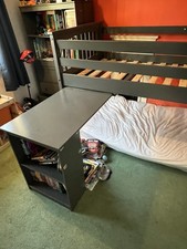 Grey Cabin Bed With Desk