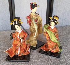 Set of 3 Geisha Figure