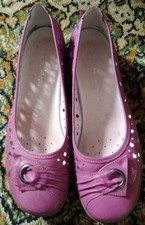 Ladies Remonte Pink Punched Leather Slip On Shoe Size 7.5/EU41