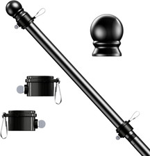 5 FT Flag Pole, Tangle Free