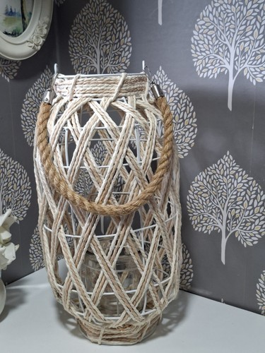 Large rope lantern candle - rope,