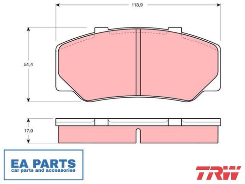 Brake pad set disc - brake, for