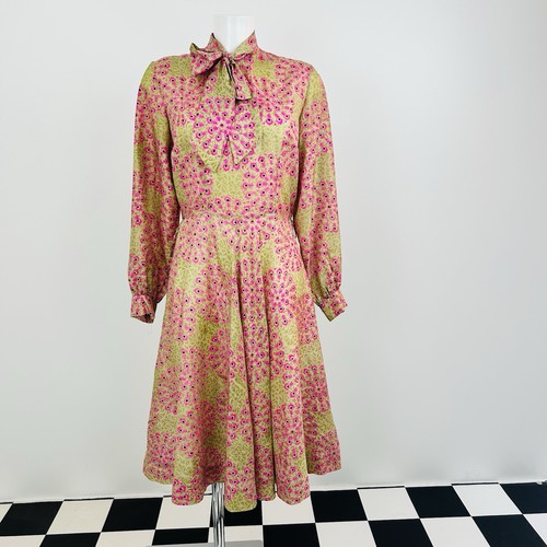 Vintage indian silk dress - silk,