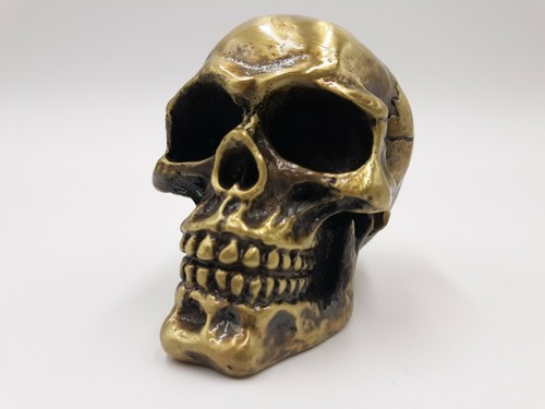 Skull shifter knob brass - shifter,
