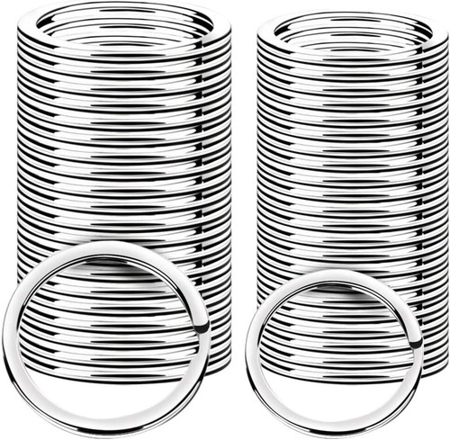 Stainless steel keyring split - steel,