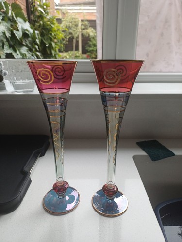 Beautiful pair hand blown - pair, of