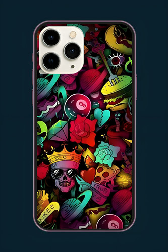 Skull energy textured phone - 3d,
