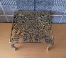 Large Vintage Brass Trivet