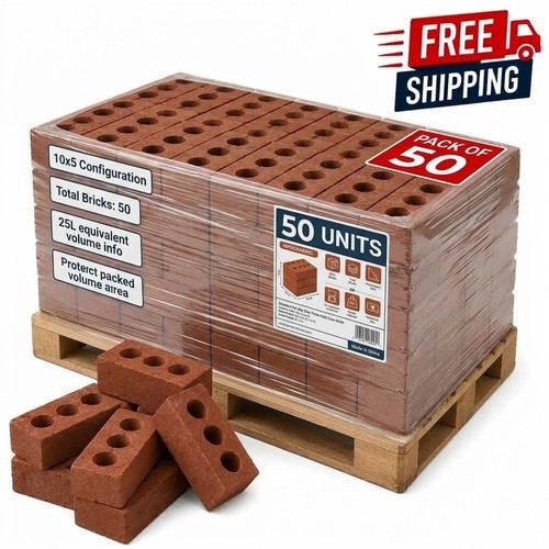 Red engineering bricks - red, 215