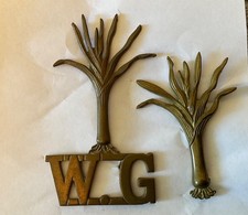 Welsh Guards Cap Badge and Shoulder Title. Brass.