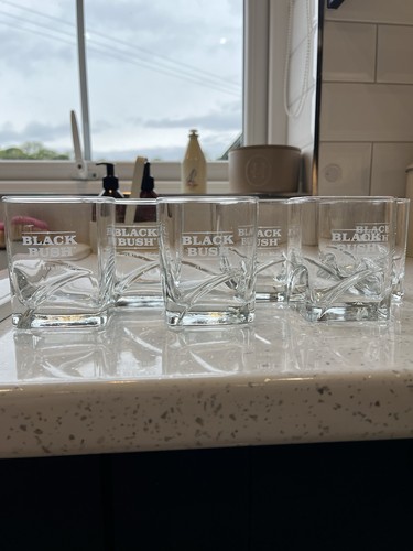 Black bush whiskey glasses - black,