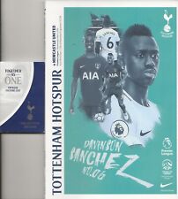 2017/18 Tottenham Hotspur v Newcastle United Premier League Programme + Fixtures
