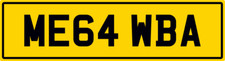 MEGA ME64 WBA NUMBER PLATE