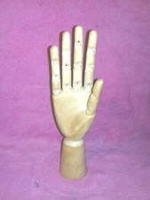 Retro artist wooden hand with - retro,