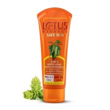 Lotus Herbals Safe Sun Skin Lightening Anti-Tan Sunblock Spf 40, 50g Free Ship