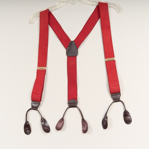 Vintage cas suspenders red - cas,