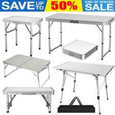 Portable Trestle Table Fold Up Portable Garden Camping Party Picnic Folding Desk