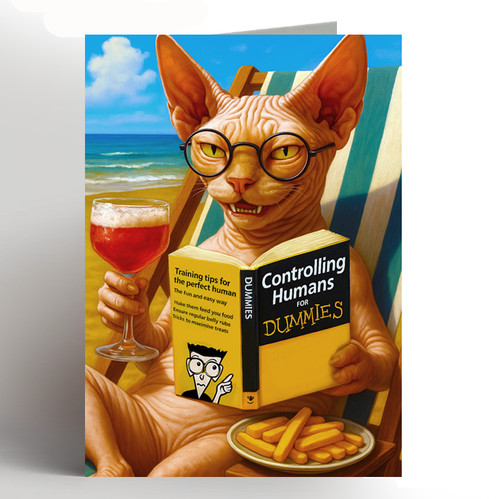 Cat birthday card sphynx -  cat,