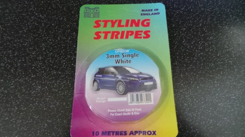 Car pin stripe 3mm white - car,