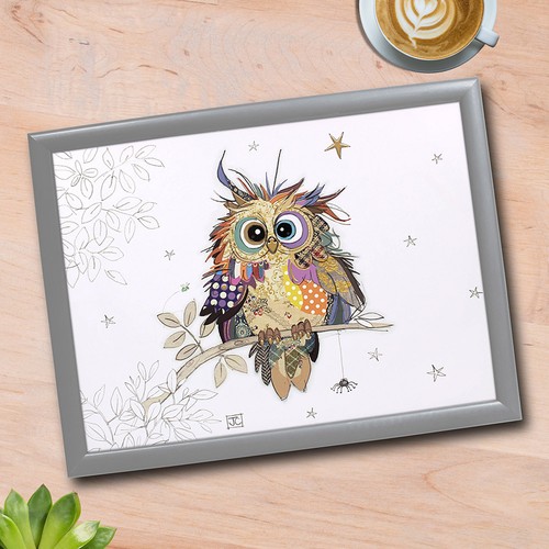Owl lap tray cushioned - tray, padded