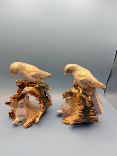 Pair vintage ceramic bird - pair,