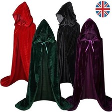 Long Velvet Hooded Cloak Cape