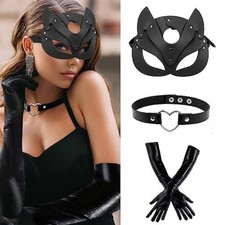 Catwoman Adult Cosplay Mask Batman Costume Props Cat Ears Helmet Halloween Party