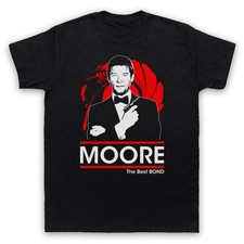 ROGER MOORE THE BEST BOND SECRET AGENT DOUBLE O 00 MENS & WOMENS T-SHIRT