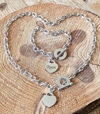 Engraved Silver Heart Charm