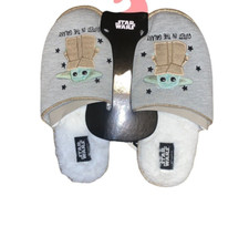 NEW Star Wars Baby Yoda Slip on Slippers Sliders Fluffy Ladies Women Primark