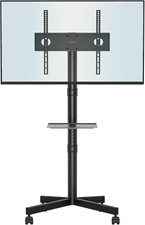 BONTEC Mobile TV Stand on Wheels for 23-60 Inch Plasma/Lcd/Led Tvs, Portable TV 