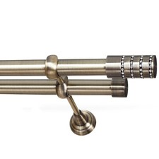 METAL DOUBLE CURTAIN POLE RAIL
