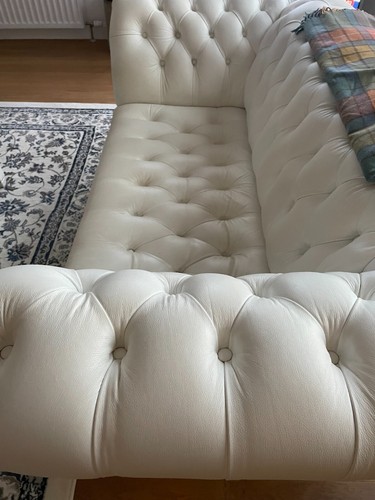 White leather seater - 2,