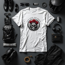 Lone Wolf Biker t-shirt, Skull&Rebel clothing, Motorcycle shirt, Road warrior, 