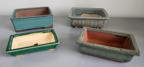 Ceramic bonsai pots glazed - 4,