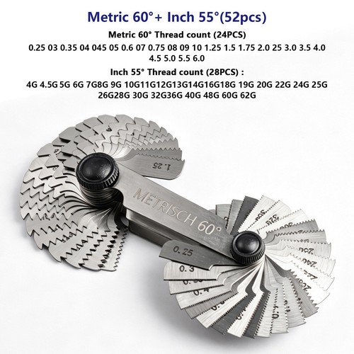 52pc thread pitch gauge - 52pc,