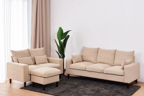 Linen fabric seater - fabric, 3