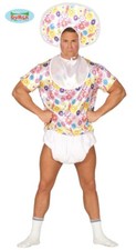 Fiestas Guirca Adult Baby Big Baby Stag Do Gents Costume Size Medium