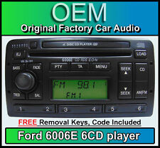 Ford Mondeo 6 Disc changer radio, Ford 6006 6 CD player car stereo + keys & code