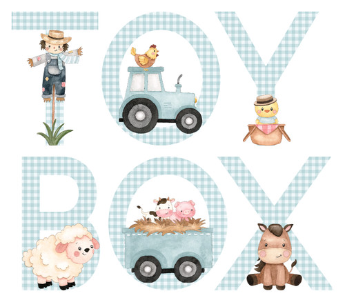 Toy box stickers vinyl stick - toy,