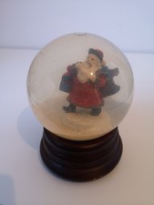 Vintage Musical Wind Up Snow Globe Santa Father Christmas
