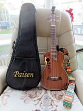 Paisen Concert Acoustic 23” Rosewood Ukulele With Case-  Strap - Tuner Boxed NEW