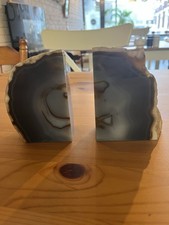 Agate stone bookends (pair) -
