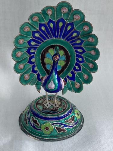 Indian silver and enamel