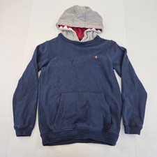 FAT FACE Hoodie 12-13 Years Blue Boys Shark Cotton Blend Stay Wild Casual