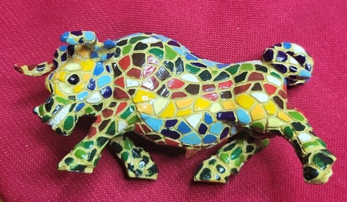 Mosaic bull handmade spanish - mosaic,