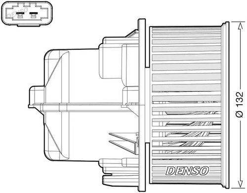 Blower fan for - left-hand, drive